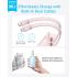 Anker Zolo Power Bank, 10,000mAh 30W Max Fast Portable Charger with Built-in USB-C and MFi Certified Lightning Cables, USB-C&A, Battery Pack for iPhone 16/15 Series, MacBook, Galaxy - Pink